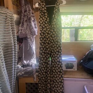 Floral Black Jumpsuit